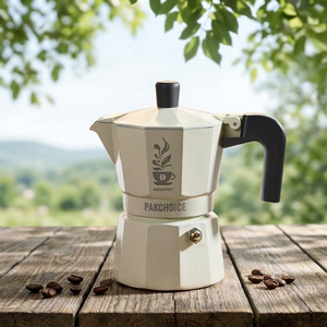 Cafetera <span class=keywords><strong>Moka</strong></span> para Estufa, Cafetera Espresso de Aluminio, Percolador Italiano para Estufa de Gas e Inducción, Uso Doméstico y en Cafeterías - Product Image 1