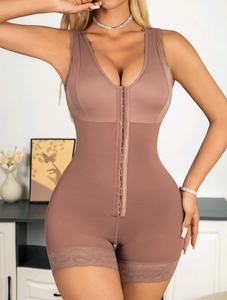 Hochkomprimierende Fajas Colombianas Bodysuit Bauchkontrolle Shapewear Po-Lifter Taillentrainer für Frauen Alltag/Postpartum - Product Image 1