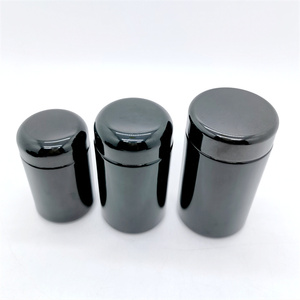 Barattolo <span class=keywords><strong>in</strong></span> <span class=keywords><strong>Vetro</strong></span> Ultravioletto Nero <span class=keywords><strong>da</strong></span> 100g con Coperchio, Contenitore Ermetico Antiodore <span class=keywords><strong>da</strong></span> 100 <span class=keywords><strong>ml</strong></span>, Ricaricabile per Oli e Cosmetici - Product Image 3