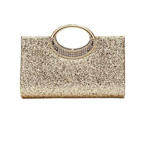 Cross-border Explosions New Evening Clutch <b>Bag</b> Shiny Rhinestone <b>Sequin</b> Fashion PLY Lining Trapeze Shape Urban Simplicity Daily - Product Image 5