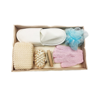 Boîte carrée en bois promotionnelle de haute qualité ensemble d'accessoires de bain boîte classique spa bain coffret cadeau 2024 2024