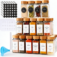 Bocaux à épices en verre personnalisés, résistants à la poussière, avec couvercles étanches, qualité alimentaire, lavage à la main uniquement, contenants de rangement de cuisine pour curcuma et oignon