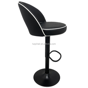 Venta de Fábrica: <span class=keywords><strong>Taburetes</strong></span> de Bar Ergonómicos con Respaldo Negro Tapizado y Base Metálica Resistente; <span class=keywords><strong>Taburetes</strong></span> de Bar de Lujo al por Mayor para <span class=keywords><strong>Cocina</strong></span> - Product Image 4