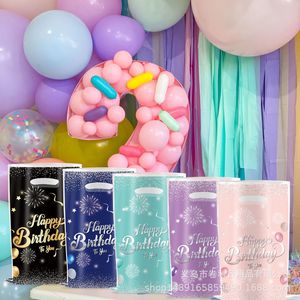 Sac cadeau diamant pour fête d'anniversaire, sac à bonbons en plastique et papier, impression 4 couleurs, style anniversaire - Product Image 4