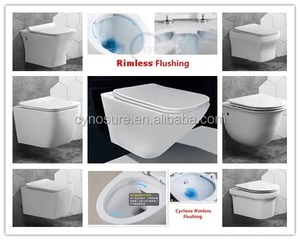 โถสุขภัณฑ์แบบแขวนผนังทันสมัย ห้องน้ำ โถสุขภัณฑ์เซรามิกแบบแขวนผนัง - Product Image 6