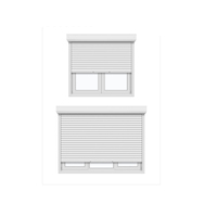 Volet roulant horizontal antivol populaire en acier inoxydable pour fenêtre, en alliage d'aluminium, pour hôtel