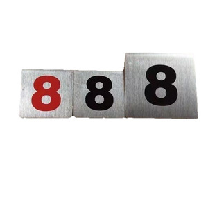 Stainless Steel <b>Table</b> Number <b>Card</b> Rectangle Black Durable Minimalist Design For Restaurant Place <b>Cards</b> - Product Image 1