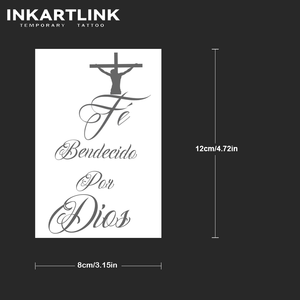 Pegatina de Tatuaje de Cruz Religiosa Española Personalizada Bendecido Por Dios Herbal 15 Días Arte Corporal Semipermanente <span class=keywords><strong>para</strong></span> Cuello Venta al por Mayor - Product Image 4