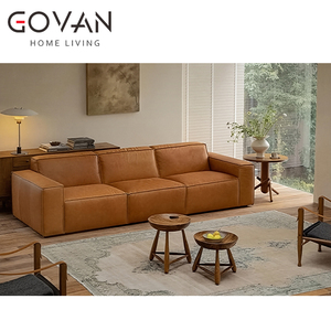 Sofá de bloque de tofu de estilo chino Wabi Sabi, sofá de tres plazas de calidad para sala de estar - Product Image 6