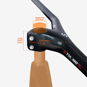 <span class=keywords><strong>Manillar</strong></span> TOSEEK para Bicicleta de Montaña, Completamente de Carbono, con Integrales de <span class=keywords><strong>Manillar</strong></span> y Avance de -10 Grados - Product Image 3