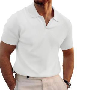 Polo à manches courtes de couleur unie pour hommes, respirant et confortable, idéal pour l'impression personnalisée, les événements d'équipe - Product Image 2