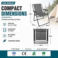 Chaise longue pliante d'extérieur pour jardin, patio, plage, pêche, pique-nique, camping