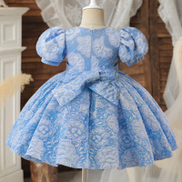 Robe de princesse vintage pour fille, avec broderie florale et nœud, robe tutu pour fille, robe de mariage pour enfant