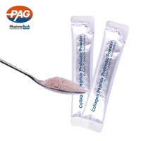 Complément alimentaire en poudre de collagène aux fruits de canneberge et probiotiques 10B/20B, suppléments à base de plantes, poudre rose