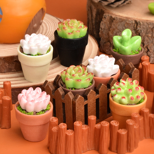 Plantas Kawaii, Flores de Resina, Cabujones Planos para Manualidades, Decoración de Jardín en Miniatura - Product Image 5