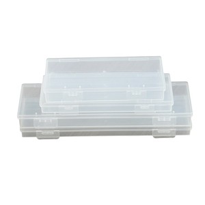 Battery Storage Box Rectangle High Transparency PP Plastic Covered Office Organizer Desktop Storage Box 12 16 Batteries AA AAA - Product Image 5