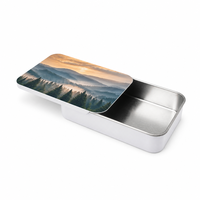 Boîte rectangulaire coulissante en métal pour bonbons, baume à lèvres, parfum solide, bijoux, fournitures d'artisanat, taille personnalisée, OEM, ODM, emballage en gros