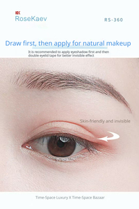 Bande adhésive en dentelle pour paupières doubles, design incurvé <span class=keywords><strong>à</strong></span> angle vif, imperméable, résistant <span class=keywords><strong>à</strong></span> la transpiration, respirant, naturel, maintien longue durée - Product Image 3