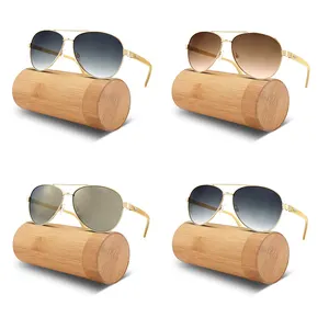 经典款式太阳镜塑料镜片木制竹庙太阳镜旅行墨镜时尚Polit太阳镜Uv400