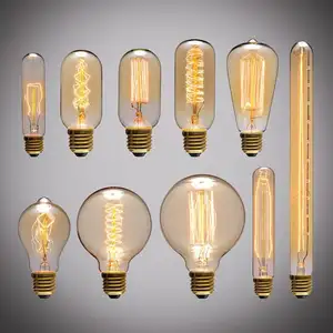 Wholesale Price C35 T45 A60 ST58 ST64 G80 G95 G125 T30 Vintage Edison Decorative Light Bulb Lamp