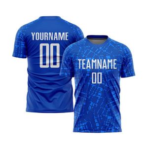 Camiseta de Fútbol Azul para Hombre, Manga Corta, Transpirable, Uniforme Deportivo para Entrenamiento, Partidos y Uso Profesional - Product Image 1