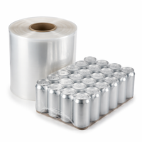 Film rétractable thermique transparent LDPE de haute qualité, résistant à l'humidité, pour bouteilles d'eau minérale, de thé, de soda, de boissons, de canettes