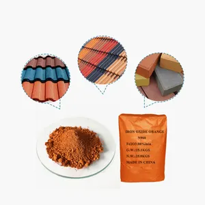Pigment orange d'oxyde de fer de sac de haute qualité de 25kg utilisé pour l'asphalte de ciment de béton