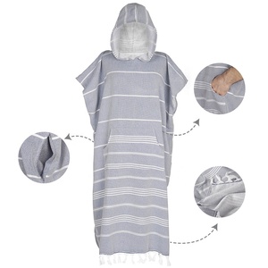 Túnicas turcas de lujo para hombre y mujer, ropa de dormir Unisex, albornoz de lujo, bata de Spa personalizada, Pijama, Poncho de playa de alta calidad, 100% algodón - Product Image 5