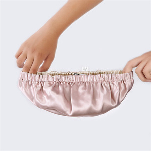 100% <span class=keywords><strong>Bonnet</strong></span> de cheveux en soie de mûrier monocouche Double couche <span class=keywords><strong>bonnet</strong></span> de sommeil pour cheveux bouclés ondulés chapeau de sommeil en soie réglable pour les femmes - Product Image 6