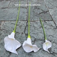 Fleur artificielle Calla Lily au toucher réel de qualité supérieure, bouquet de mariée, accessoires de décoration florale artificielle haut de gamme pour la maison