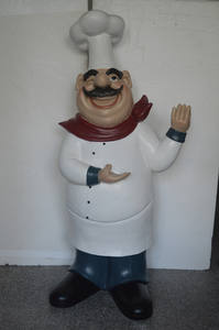 Bienvenido <span class=keywords><strong>Chef</strong></span> restaurante decoración resina cocinero escultura fibra de vidrio grasa Pizza <span class=keywords><strong>Chef</strong></span> hombre estatuilla estatua - Product Image 4