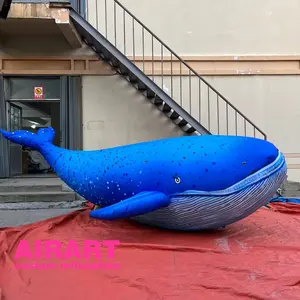 Globo inflable de pez ballena grande para fiesta temática de animales del océano, accesorios inflables gigantes para peces del océano