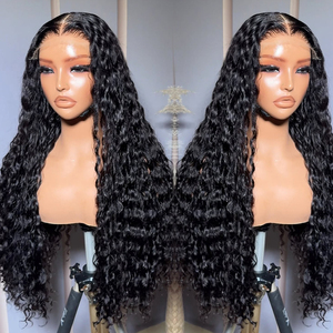 Parrucca Frontale in Pizzo HD con Onde Profonde, <span class=keywords><strong>Capelli</strong></span> Ricci Brasiliani, Densità 180% 250%, <span class=keywords><strong>Capelli</strong></span> Umani Vergini per Donne di Colore, Parrucca in Pizzo Svizzero - Product Image 3