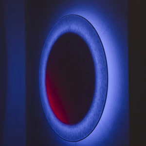 מנורת קיר לד מודרנית דגם דאורוי, עיצוב ירח מלא, אור לבן חם, שלט רחוק, פלדה, פולימר, עמעום, RGB, לסלון ולחדר שינה - Product Image 4