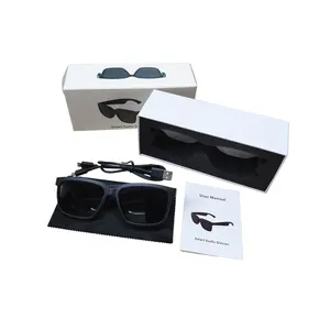 Gafas de sol inteligentes con marco personalizado, lentes de sol inteligentes con manos libres, sonido estéreo, música, fabricante Source