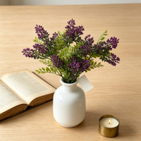 Plante artificielle de baies et de feuillage à toucher réel pour arrangements floraux de mariage, décorations murales et cadeaux de la Fête des Mères, en vrac, pour intérieur et extérieur