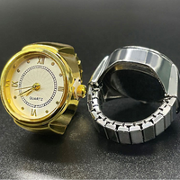 Mini montre à quartz vintage argentée, bracelet élastique, pour fiançailles, mariage, hip-hop, montre à doigt antique pour homme