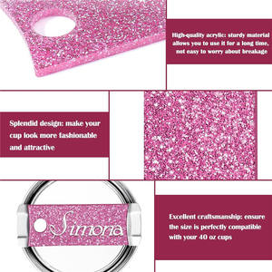 Pour Stanley pour Quencher nom étiquette plaques blancs 30oz 40 oz gobelet tasse tasses accessoires acrylique Sublimation <span class=keywords><strong>Photo</strong></span> étiquette plaque signalétique - Product Image 3