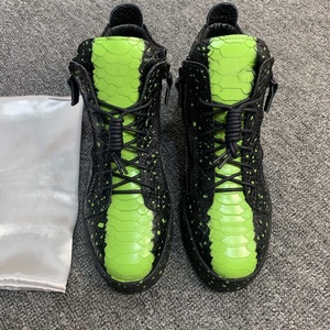 Zapatos informales de alta calidad para hombre y mujer, zapatillas altas de cuero auténtico, tenis Unisex <span class=keywords><strong>GZ</strong></span> 35-48, zapatos deportivos de marca de lujo 0887 - Product Image 3