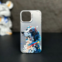 Étui de téléphone personnalisé de luxe au design graffiti manga pour iPhone 15 Pro Max 14 13 12 11 XS XR Plaqué mat antichoc