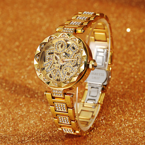 Orologio da <span class=keywords><strong>Donna</strong></span> Forsining di Lusso Meccanico Automatico in Acciaio Inossidabile Color Oro alla Moda - Product Image 1