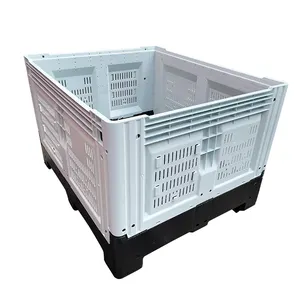 Caja de palés de plástico de alta calidad, gran transporte industrial, contenedores grandes de plástico, nueva