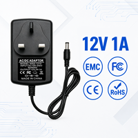 Adaptateur secteur mural professionnel 12V 1A pour moniteur LCD et accessoires informatiques