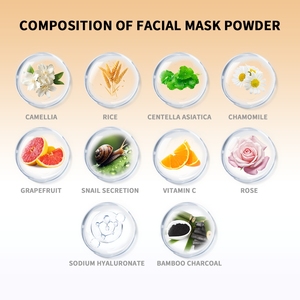 Vendita calda 650g maschera di gelatina maschera di lumaca in polvere idratante sbiancante Peel off maschera viso con vitamina C e ingredienti a base di erbe - Product Image 2