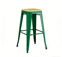 Chaises de salle à manger empilables en métal, style industriel contemporain, tabourets de bar pour café, maison, bureau, hôtel et usage extérieur