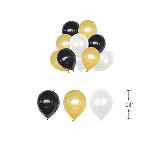 Black Gold Birthday Party Happy Birthday Banner Balloons Black Gold Birthday Party Decoration set