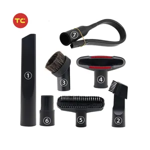 Kit de herramientas universal para aspiradora, 1 boquilla de vacío de 1/4 pulgadas, cepillo para grietas con 32mm, 1 1/4 pulgadas y 35mm, 1 Adaptador de manguera de 3/8 pulgadas