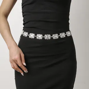Thời trang eo phụ kiện bạc trang sức Rhinestone Wedding vành đai tính khí Bridal DRESS vành đai thắt lưng