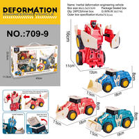 Truk Deformasi 2 in 1 Inertial Kustom OEM Menjadi Mobil Robot Morandi 3 Warna Campuran dengan Senjata untuk Anak-Anak