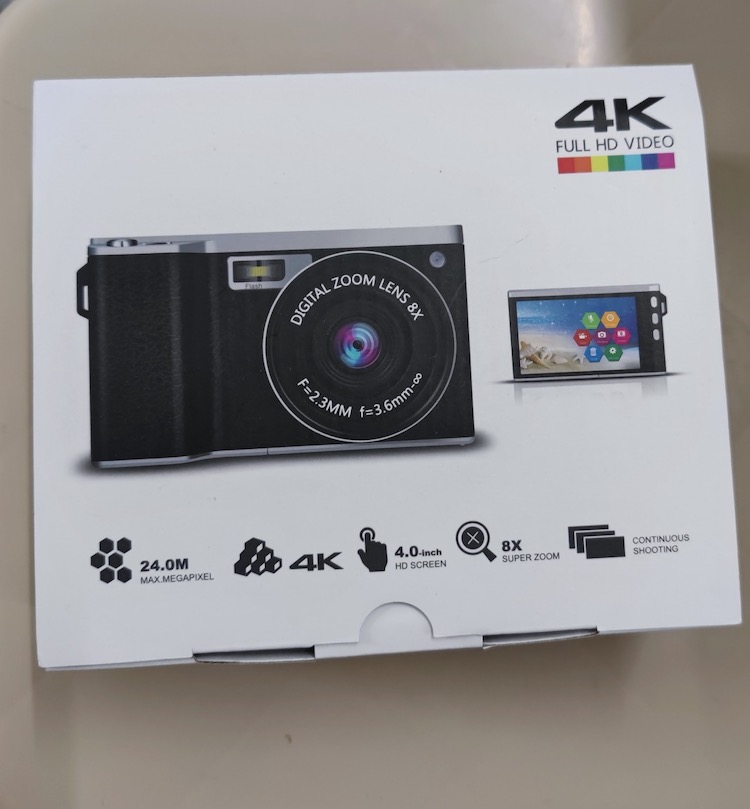 Professional SLR Digital Camera 4 inch Touch Screen Display 24 Million Pixels Kids Camera 4K Digital with Wide Angle Lens